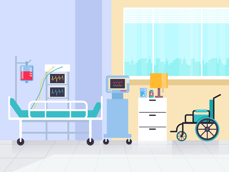 Surgical room illustration