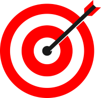 Arrow in center of target