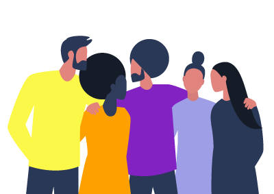 Illustration of group of people