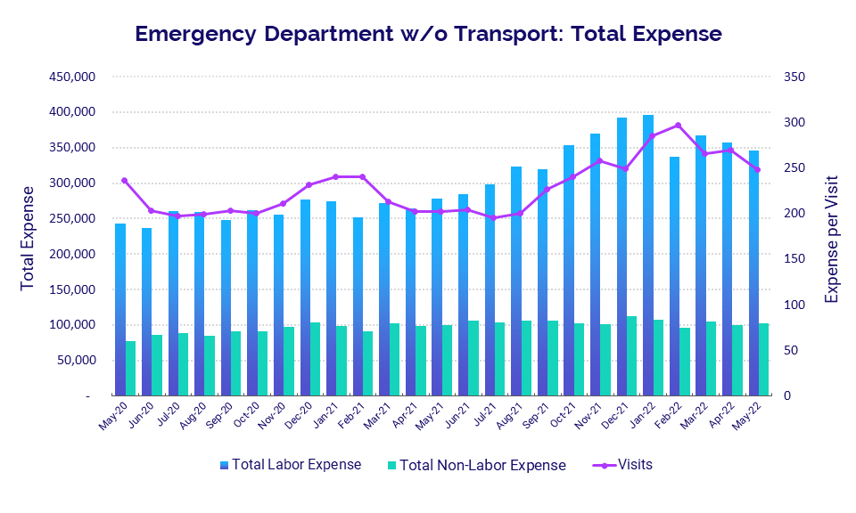 Emergency Department w/o Transport: Total Expense